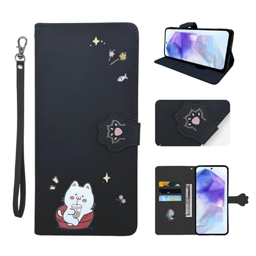 ONETHEFUL Handyhülle für Samsung Galaxy A15 5G Hülle Premium PU Leder Magnet Kartenfach Standfunktion Klapphülle Schutzhülle mit Samsung A15 5G schwarz ONETHEFUL Handyhülle für Samsung Galaxy A15 5G Hülle Premium PU Leder Magnet Kartenfach Standfunktion Klapphülle Schutzhülle mit Samsung A15 5G schwarz von ONETHEFUL