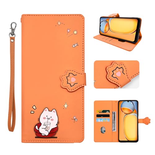 ONETHEFUL Handyhülle für Xiaomi Redmi 13C Hülle Premium PU Leder Magnet Kartenfach Standfunktion Klapphülle Schutzhülle mit Xiaomi Poco C65/Xiaomi Redmi 13C orange ONETHEFUL Handyhülle für Xiaomi Redmi 13C Hülle Premium PU Leder Magnet Kartenfach Standfunktion Klapphülle Schutzhülle mit Xiaomi Poco C65/Xiaomi Redmi 13C orange von ONETHEFUL
