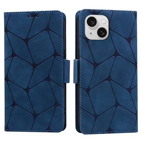 ONETHEFUL Handyhülle iPhone 15 Stoßfest Hülle Magnet Kartenfach Standfunktion Wallet Leder Klappbar Schutzhülle für iPhone 15 Grau von ONETHEFUL