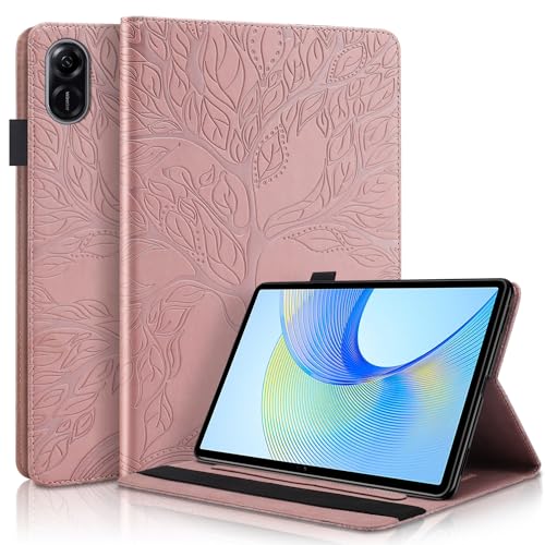 ONETHEFUL Honor Pad X9 11,5 Zoll 2023 Flip Case Cover PU Leder Hülle mit Ständer Baum des Lebens Rosa von ONETHEFUL