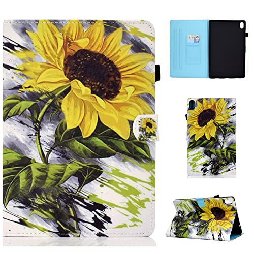 ONETHEFUL Hülle Book Cover Etui für iPad 10. Generation 10,9 Zoll 2022 Modell A2696 A2757 SchutzHülle PU Leder Tablet Tasche Case Huelle mit Ständer - Sonnenblume von ONETHEFUL