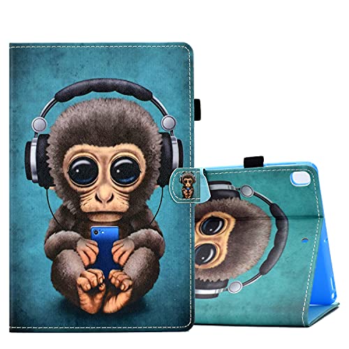 ONETHEFUL hülle Book Cover Etui für Apple iPad 10.2" 2021 2020 2019 / iPad Air 3 10.5" 2019 / iPad PRO 10.5" 2017 Schutzhülle PU Leder Tablet Tasche Case Huelle mit Ständer - musikaffe von ONETHEFUL