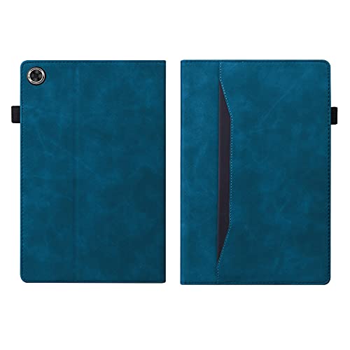 ONETHEFUL hülle Book Cover Etui für Samsung Galaxy Tab A8 10.5" 2021 (SM-X200/X205) Schutzhülle PU Leder Tablet Dokumenten Tasche Case Huelle mit Ständer - Pfauenblau von ONETHEFUL