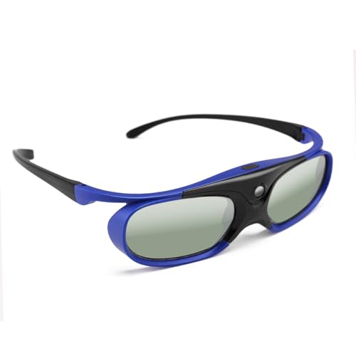 3D-Brille, ONEVER wiederaufladbare 3D-Aktiv-Shutter-Brille für alle DLP-Link-3D-Projektoren, wiederaufladbare 3D-Brille, kompatibel mit Acer ViewSonic BenQ Optoma Viewsonic DLP-Projektor von ONEVER