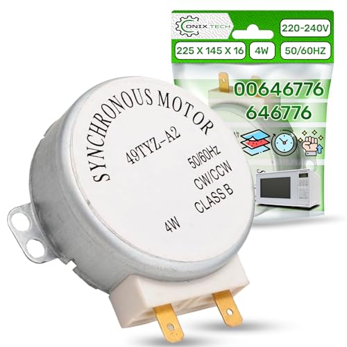 Synchroner Mikrowelle Motor 49TYZ-A2 Geschwindigkeit 5-6Rpm Richtung CW/CCW mit Leistung 4W 220-240V 49/60Hz Ø 49 mm - ONIX TECH von ONIX TECH