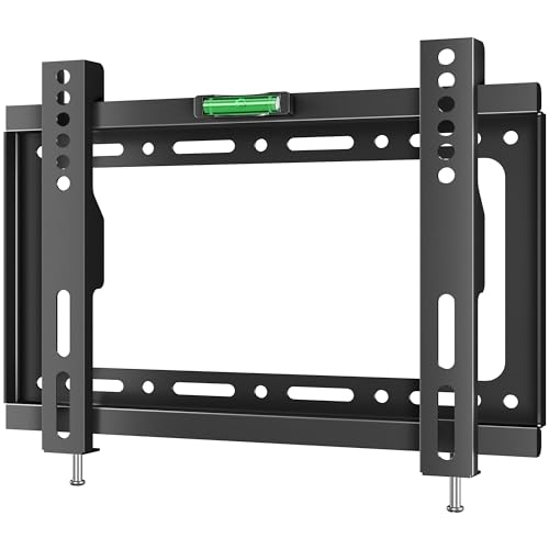 Feste TV Wandhalterung Flach für 13-42 Zoll TVs bis zu 35 kg, Ultra Slim TV Wandhalterung max 200x200 VESA Halterung Fernseher Aufhängung - Fernseh Wandhalterung Bildschirm Schwarz FME-22B von ONKRON