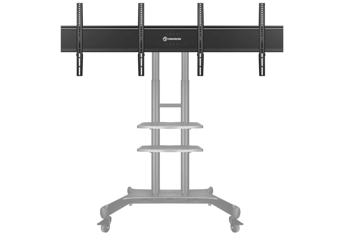 ONKRON ADV1881-B TV-Ständer, (bis 65,00 Zoll, Doppel VESA Panel, ADV1881-B, Dollel VESA Panel für 2 Bildschirme bis 65 Zoll max) von ONKRON