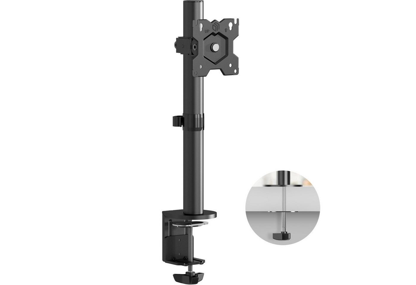 ONKRON ONKRON 13"-34", 8 kg max, VESA 75x75-100x100, D101E Monitor-Halterung, (bis 34,00 Zoll, Monitor Halterung ein Arm, D101E-BLK Monitor Halterung ein Arm, neigbar (kippbar) -45° bis +45°, schwenkbar (360) von ONKRON