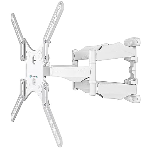 ONKRON Universal TV Wandhalterung schwenkbar für 37-70 Zoll TV bis 36,4 kg, Schwenkarm Fernseher Aufhängung 100x100-400x400 VESA TV Halterung/TV Wandhalterung ausziehbar & neigbar Weiß M5-W von ONKRON