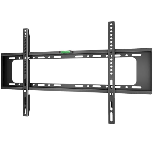 Flache TV Wandhalterung Fest für 37-70 Zoll TV bis 55 kg, Universal Fernsehhalterung Wand max 600x400 VESA - Ultra Slim TV Wandhalterung Flach/Halterung Wand Fernseher Aufhängung Schwarz FME-64B von ONKRON