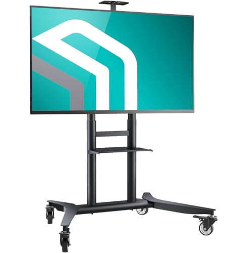 ONKRON TV Ständer rollbar für 55-90 Zoll Flach & Curved Fernseher bis zu 75 kg, professioneller Fernsehständer höhenverstellbar max VESA 800x600, mobiler TV Wagen mit Rollen Schwarz TS1871-B ONKRON TV Ständer rollbar für 55-90 Zoll Flach & Curved Fernseher bis zu 75 kg, professioneller Fernsehständer höhenverstellbar max VESA 800x600, mobiler TV Wagen mit Rollen Schwarz TS1871-B von ONKRON