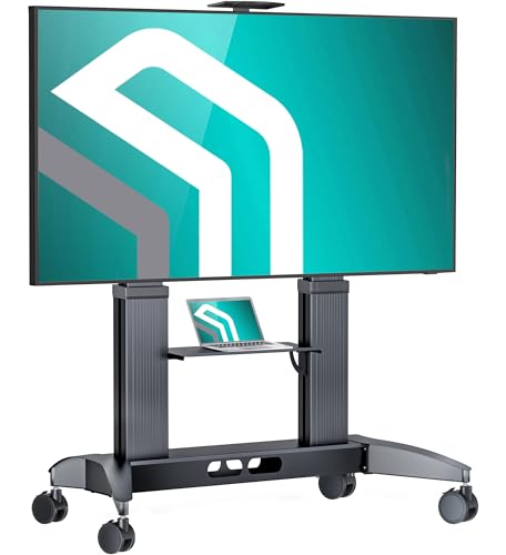 ONKRON TV Ständer rollbar für 70-110 Zoll TVs bis 130 kg, professioneller Fernsehständer höhenverstellbar max VESA 1000x600, TV Rollständer aus Aluminium/TV Wagen mit Rollen Schwarz TS2821-B ONKRON TV Ständer rollbar für 70-110 Zoll TVs bis 130 kg, professioneller Fernsehständer höhenverstellbar max VESA 1000x600, TV Rollständer aus Aluminium/TV Wagen mit Rollen Schwarz TS2821-B von ONKRON