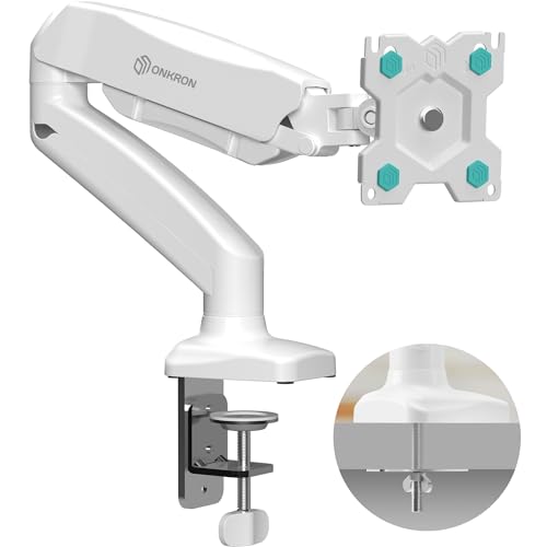ONKRON Monitorhalterung Tisch für 13-32 Zoll Bildschirm bis zu 8 kg, PC Monitor Halterung Gasdruckfeder 75x75 & 100x100 VESA Tischhalterung Monitor Arm schwenkbar, neigbar, drehbar Weiß G80-W ONKRON Monitorhalterung Tisch für 13-32 Zoll Bildschirm bis zu 8 kg, PC Monitor Halterung Gasdruckfeder 75x75 & 100x100 VESA Tischhalterung Monitor Arm schwenkbar, neigbar, drehbar Weiß G80-W von ONKRON