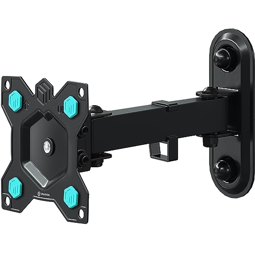ONKRON TV Wandhalterung schwenkbar für 10-35 Zoll Bildschirm bis zu 20 kg, TV Wandhalterung drehbar, neigbar VESA 75x75 & 100x100, Monitor Wandhalterung/Fernseher Halterung Wand Schwarz R2-B von ONKRON