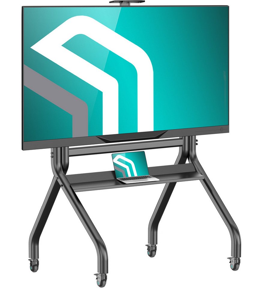 ONKRON ONKRON 60"-120", 120 kg max, VESA 1000x600, TS2080-B TV-Ständer, (bis 120,00 Zoll, TV Ständer auf Rollen, schwenkbar, höhenverstellbar, AV Ablage bis 25 kg) von ONKRON