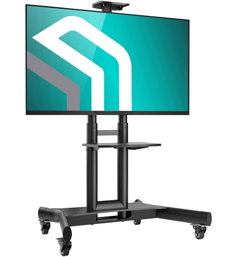 ONKRON TV Ständer rollbar für 40-70 Zoll TVs bis zu 45,5 kg, Fernsehständer höhenverstellbar max VESA 600x400, professioneller Fernseher Rollwagen, TV Wagen mit Rollen Schwarz TS1551-B ONKRON TV Ständer rollbar für 40-70 Zoll TVs bis zu 45,5 kg, Fernsehständer höhenverstellbar max VESA 600x400, professioneller Fernseher Rollwagen, TV Wagen mit Rollen Schwarz TS1551-B von ONKRON