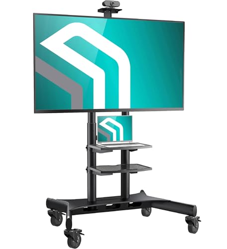 ONKRON TV Ständer rollbar für 50-86 Zoll TVs bis zu 90,9 kg, Fernsehständer höhenverstellbar max VESA 800x500 Standfuß Fernseher Rollwagen/mobiler TV Wagen mit Rollen Schwarz TS1881-B ONKRON TV Ständer rollbar für 50-86 Zoll TVs bis zu 90,9 kg, Fernsehständer höhenverstellbar max VESA 800x500 Standfuß Fernseher Rollwagen/mobiler TV Wagen mit Rollen Schwarz TS1881-B von ONKRON