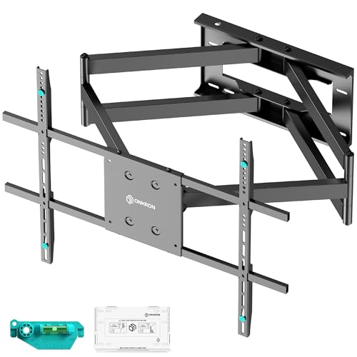 ONKRON TV Wandhalterung schwenkbar für 42-110 Zoll TVs bis zu 100 kg, TV Wandhalterung ausziehbar, neigbar, mit langem Arm, max VESA 800x600 Schwenkarm Fernseher Halterung Wand Schwarz M8L-B von ONKRON