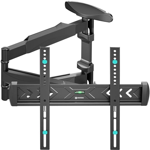 ONKRON TV Wandhalterung schwenkbar für 40-75 Zoll Fernseher bis zu 35 kg, universal TV Wandhalterung Langer Arm, ausziehbar, neigbar max VESA 400x400 Fernsehhalterung Wand Schwarz NP47-B von ONKRON