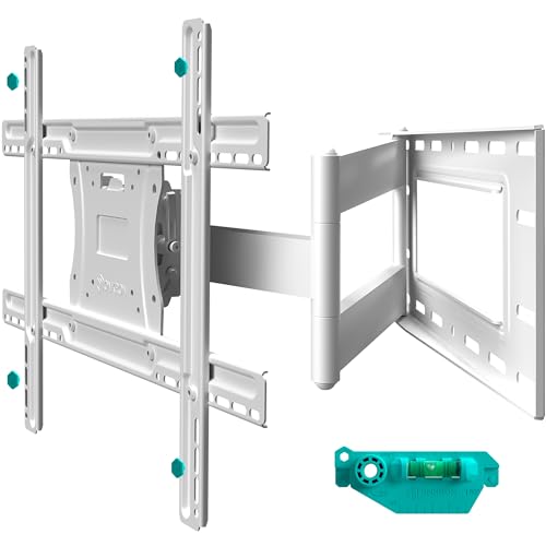 ONKRON TV Wandhalterung schwenkbar für 40-75 Zoll TV bis 68 kg - TV Wandhalterung ausziehbar & neigbar mit max 600x400 VESA Wandhalterung Fernseher - Schwenkarm Fernseher Halterung Wand Weiß M7L von ONKRON