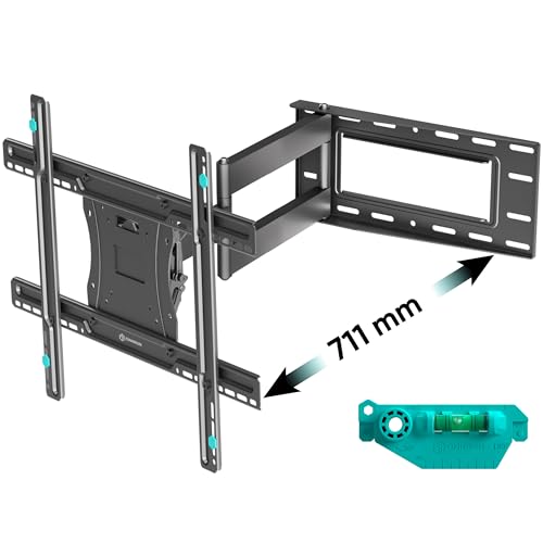 ONKRON TV Wandhalterung schwenkbar für 40-75 Zoll TV bis zu 68 kg - TV Wandhalterung ausziehbar & neigbar - max 600x400 VESA Wandhalterung Fernseher/Schwenkarm Fernseher Halterung Wand Schwarz M7L von ONKRON