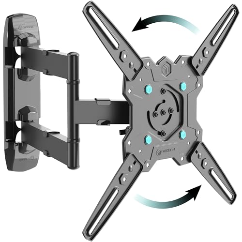 ONKRON TV Wandhalterung schwenkbar neigbar für 32-65 Zoll Flach&Curved Bildschirme bis zu 41 kg min VESA 100x100 Wandhalterung max VESA Halterung 400x400 / Wandhalterung Fernseher Schwarz M4R-B von ONKRON