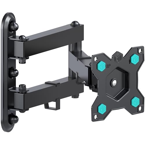 ONKRON TV Wandhalterung schwenkbar für 10-35 Zoll Bildschirm bis zu 20 kg, TV Wandhalterung ausziehbar, neigbar 75x75 & 100x100 VESA Halterung Fernseher, TV Halterung 360 Grad drehbar Schwarz R4-B von ONKRON