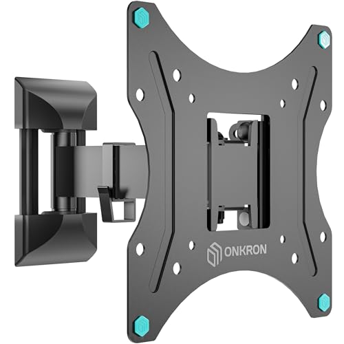 ONKRON TV Wandhalterung schwenkbar für 17-43 Zoll Bildschirm bis zu 35 kg, universal TV Wandhalterung ausziehbar, neigbar max VESA 200x200, Schwenkarm Fernseher Halterung Wand Schwarz NP24-B von ONKRON