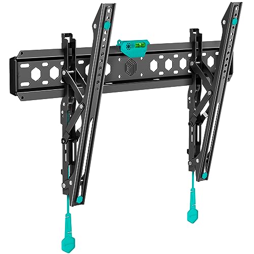 ONKRON TV Wandhalterung neigbar für 43-85 Zoll TVs bis zu 68 kg, Flache TV Wandhalterung Ultra Slim max VESA 600x400 universal Fernsehhalterung Wand neigbar/Fernseher Halterung Wand Schwarz TM6-B von ONKRON