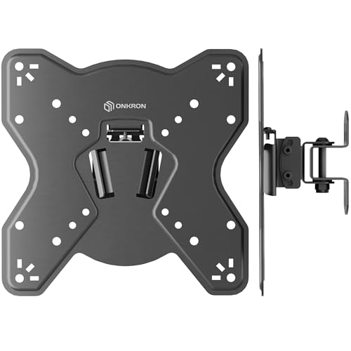 ONKRON TV & Monitor Wandhalterung für 17-43 Zoll Bildschirm bis zu 35 kg, universal Fernseher Halterung schwenkbar, neigbar max VESA 200x200, Monitor Halterung Wand/Wandhalter TV Schwarz NP23-B von ONKRON