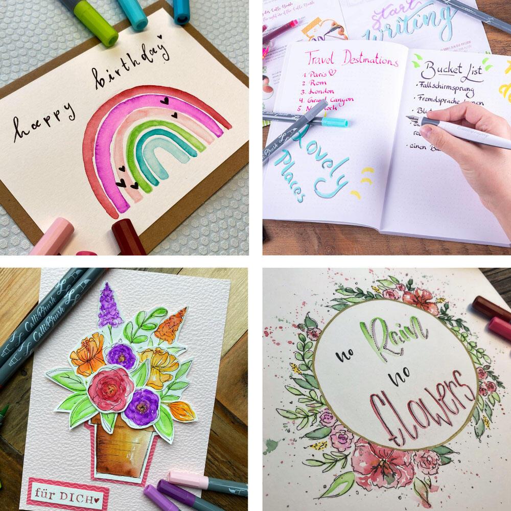 ONLINE® Handlettering-Set Mehrfarbig 0.3 - 1.6 mm von ONLINE®