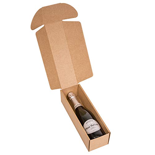 Only Boxes, Packung mit 4 Etuis für 1 Flasche, Karton für Champagner oder Champagner, farbige Box, Geschenkkarton für Flaschen von ONLY BOXES