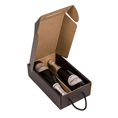 Only Boxes | Etui für 2 Flaschen | Karton für Champagner oder Champagner, mattschwarz | 4 Stück von KARTOX