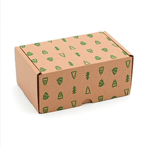 Packung mit 4 Versandkartons | Selbstaufbaubare Verpackung Weihnachten | Maße Geschenkbox 15 x 10 x 7 cm (Länge x Breite x Höhe) | Umweltfreundlicher Karton 100 % recycelter Karton von ONLY BOXES