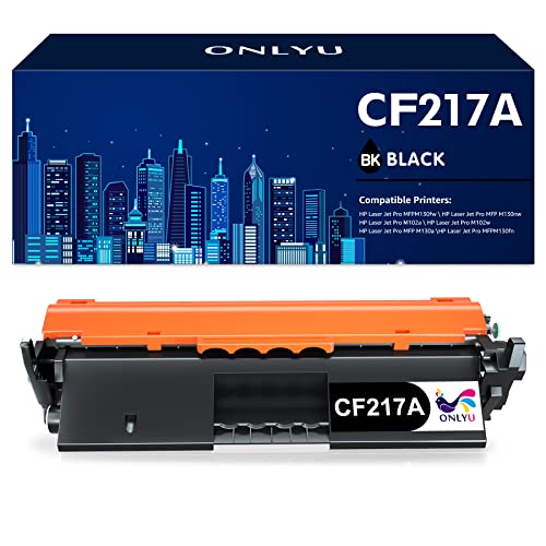 ONLYU CF217A Toner Kompatible für HP 17A CF217A für HP Laserjet Pro MFP M130nw M130fw M130fn M130a Laserjet Pro M102w M102a (1 Schwarz) von ONLYU
