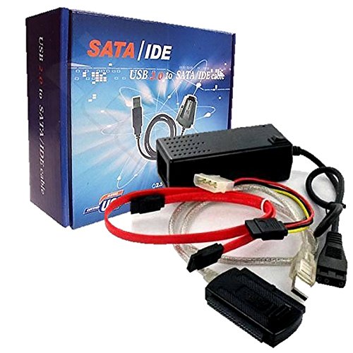 IDE SATA Adapter 2,5" 3,5" USB Kabel für Festplatten CD DVD SSD mit Kabel und Netzteil AIS 2420 von ONOGAL