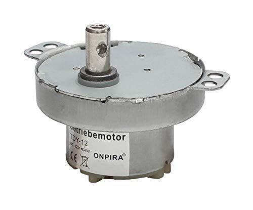 Getriebemotor 12V DC Metallgehäuse Langsamläufer 10 verschiedene Geschwindigkeiten Modellbaumotor (2,5 U/min) von ONPIRA