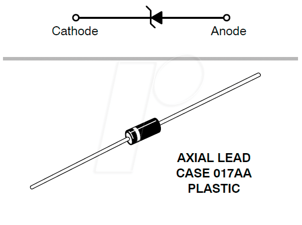 1N 5344BG ONS - Zenerdiode, 8,2 V, 5 W, Case 017AA von ONSEMI