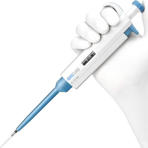 ONiLAB 0.1-2.5μl Labor Einkanal Pipette Scientific Labormikropipette Handbuch Einstellbares Volumen, Hochpräzise, Pipettierer von ONiLAB
