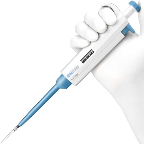 ONiLAB 0.5-10μl Labor Einkanal Pipette Scientific Labormikropipette Handbuch Einstellbares Volumen, Hochpräzise, Pipettierer von ONiLAB