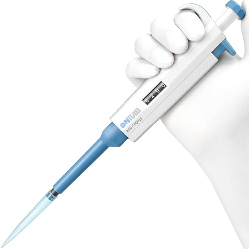 ONiLAB 200-1000μl Labor Einkanal Pipette Scientific Labormikropipette Handbuch Einstellbares Volumen, Hochpräzise, Pipettierer von ONiLAB