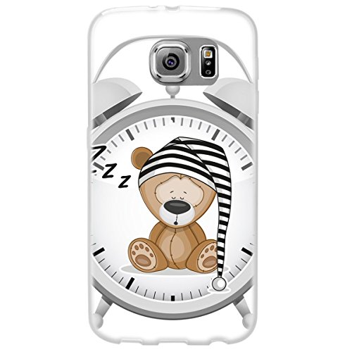OOH!COLOR 025619_oki001 Spaß Teddybär mit Muster weiche Silikon TPU Bumper-Hülle für Samsung Galaxy S6 klar von OOH!COLOR