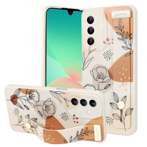 OOK Kompatibel mit Samsung Galaxy A26 5G Hülle mit Handschlaufe, Weiß Blume Blumen TPU Stoßfest Schutz Slim Silikon Cover mit Kameralinsenschutz für Frauen Mädchen für 6,7 Zoll OOK Kompatibel mit Samsung Galaxy A26 5G Hülle mit Handschlaufe, Weiß Blume Blumen TPU Stoßfest Schutz Slim Silikon Cover mit Kameralinsenschutz für Frauen Mädchen für 6,7 Zoll von OOK