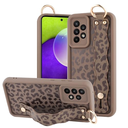 OOK Kompatibel mit Samsung Galaxy A52 5G Leopard Hülle mit Handschlaufe, Braun Leopard TPU Stoßfest Schutz Slim Cover mit Kameraschutz für Frauen Mädchen für 6,5 Zoll OOK Kompatibel mit Samsung Galaxy A52 5G Leopard Hülle mit Handschlaufe, Braun Leopard TPU Stoßfest Schutz Slim Cover mit Kameraschutz für Frauen Mädchen für 6,5 Zoll von OOK