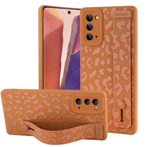 OOK Kompatibel mit Samsung Galaxy Note20 Hülle mit Handschlaufe, Leopard Silikon Stoßfest Schutzhülle Slim Anti-Scratch Gepard Cover für Frauen Mädchen Braun OOK Kompatibel mit Samsung Galaxy Note20 Hülle mit Handschlaufe, Leopard Silikon Stoßfest Schutzhülle Slim Anti-Scratch Gepard Cover für Frauen Mädchen Braun von OOK