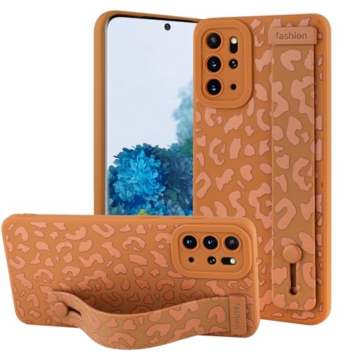 OOK Kompatibel mit Samsung Galaxy S20 Plus Hülle mit Handschlaufe, Leopard Silikon Stoßfest Schutzhülle Slim Anti-Scratch Gepard Cover für Frauen Mädchen Braun OOK Kompatibel mit Samsung Galaxy S20 Plus Hülle mit Handschlaufe, Leopard Silikon Stoßfest Schutzhülle Slim Anti-Scratch Gepard Cover für Frauen Mädchen Braun von OOK