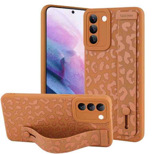 OOK Kompatibel mit Samsung Galaxy S21 5G Hülle mit Handschlaufe, Leopard Silikon Stoßfest Schutzhülle Slim Anti-Scratch Gepard Cover für Frauen Mädchen Braun OOK Kompatibel mit Samsung Galaxy S21 5G Hülle mit Handschlaufe, Leopard Silikon Stoßfest Schutzhülle Slim Anti-Scratch Gepard Cover für Frauen Mädchen Braun von OOK