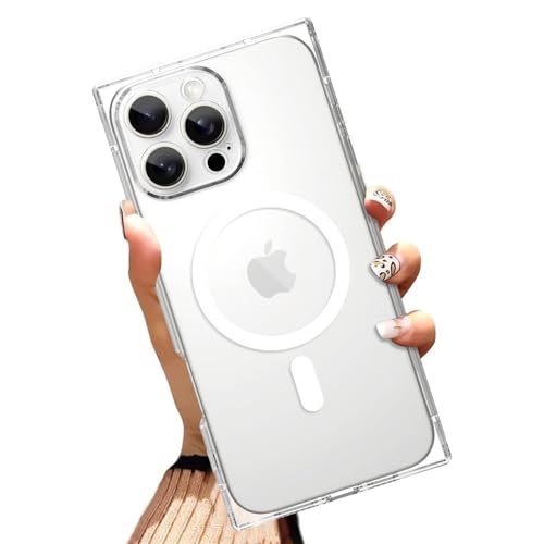 OOK Magnetische Schutzhülle für iPhone 16 Pro Max 6,9 Zoll [kabelloses Laden kompatibel] Weiche TPU klare Handyhülle, Ganzkörperschutz, stoßfest, schlanke Hülle für Damen und Herren, transparent von OOK