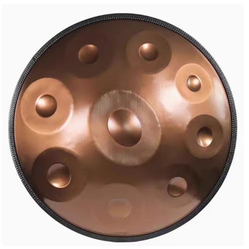 Handpan-Drum-Instrument, Stahl-Handpan-Tromme, 432 Hz/440 Hz, Professionelles Instrument In D-Moll, Handtrommel, for Klangheilungsmeditation Und Entspannung(-440Hz,9 notes) von OOPDNEGAK