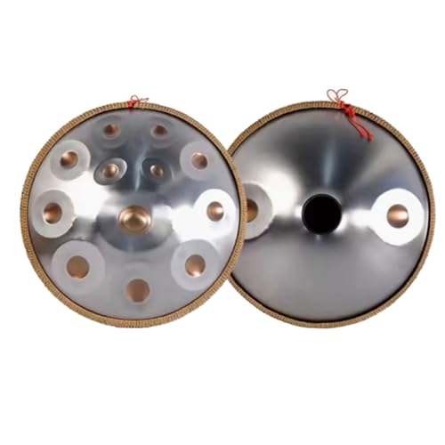 Handtrommel, 440 Hz/432 Hz Handpan-Schlaginstrumente for Erwachsene, D-Moll-Stahl-Handpan-Trommel, for Yoga-Training, Reisen, Musiktraining, Auftritte Von Musikteams(A-440Hz,12Notes) von OOPDNEGAK